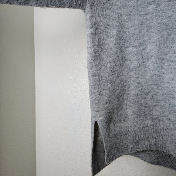 Lucky Brand Women's Gray V-Neck Wool Blend Softly Ribbed Knit Tunic Sweater Sz S - Picture 5 of 13